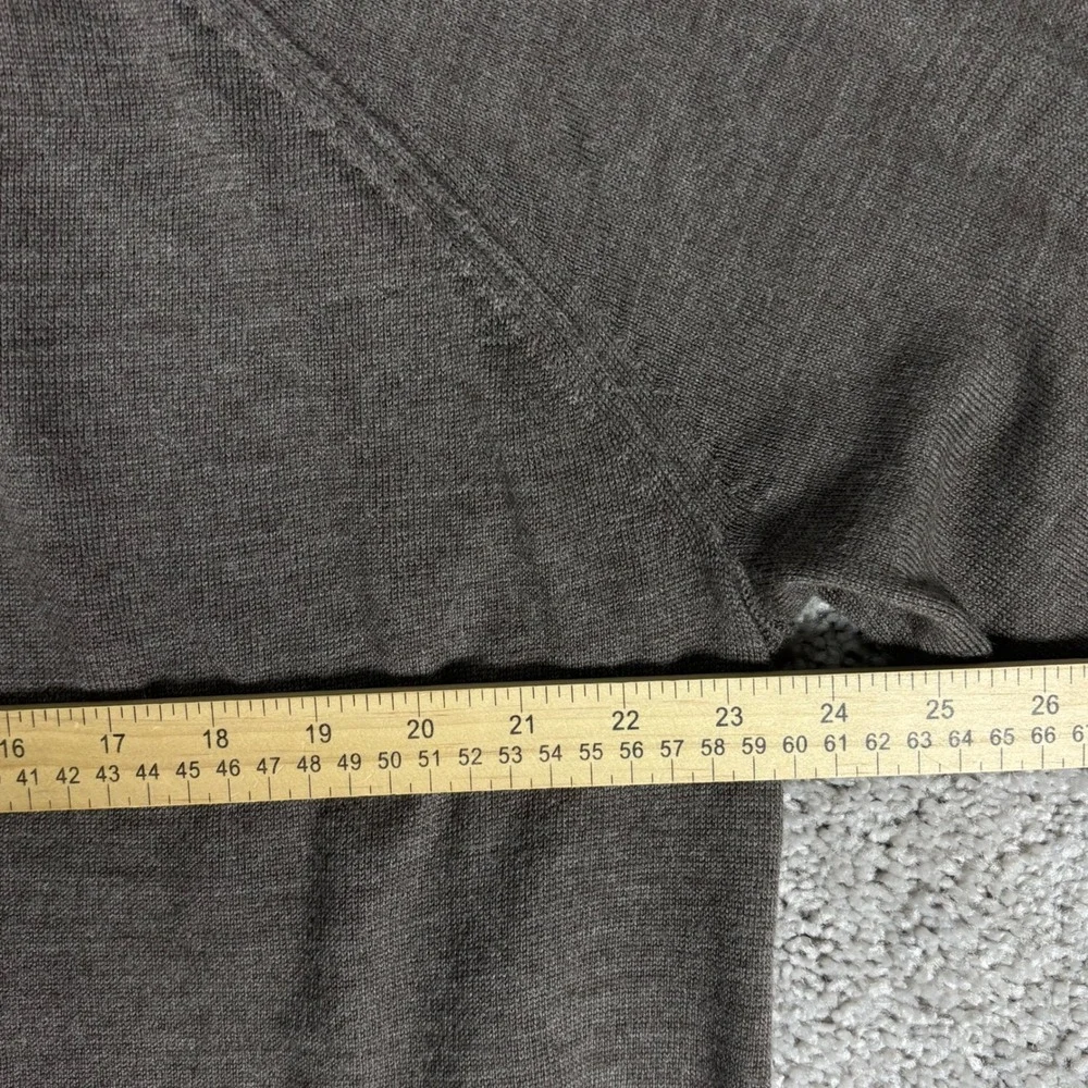 Banana Republic Mens XXL 100% Merino Wool Crew‎ Neck Raglan Sleeve Sweater Brown